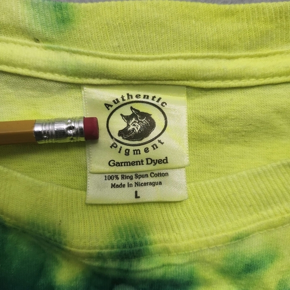 Vibrant Tie Dye Long Sleeve T-Shirt in Blue and Yellow Spiral - Picture 4 of 7